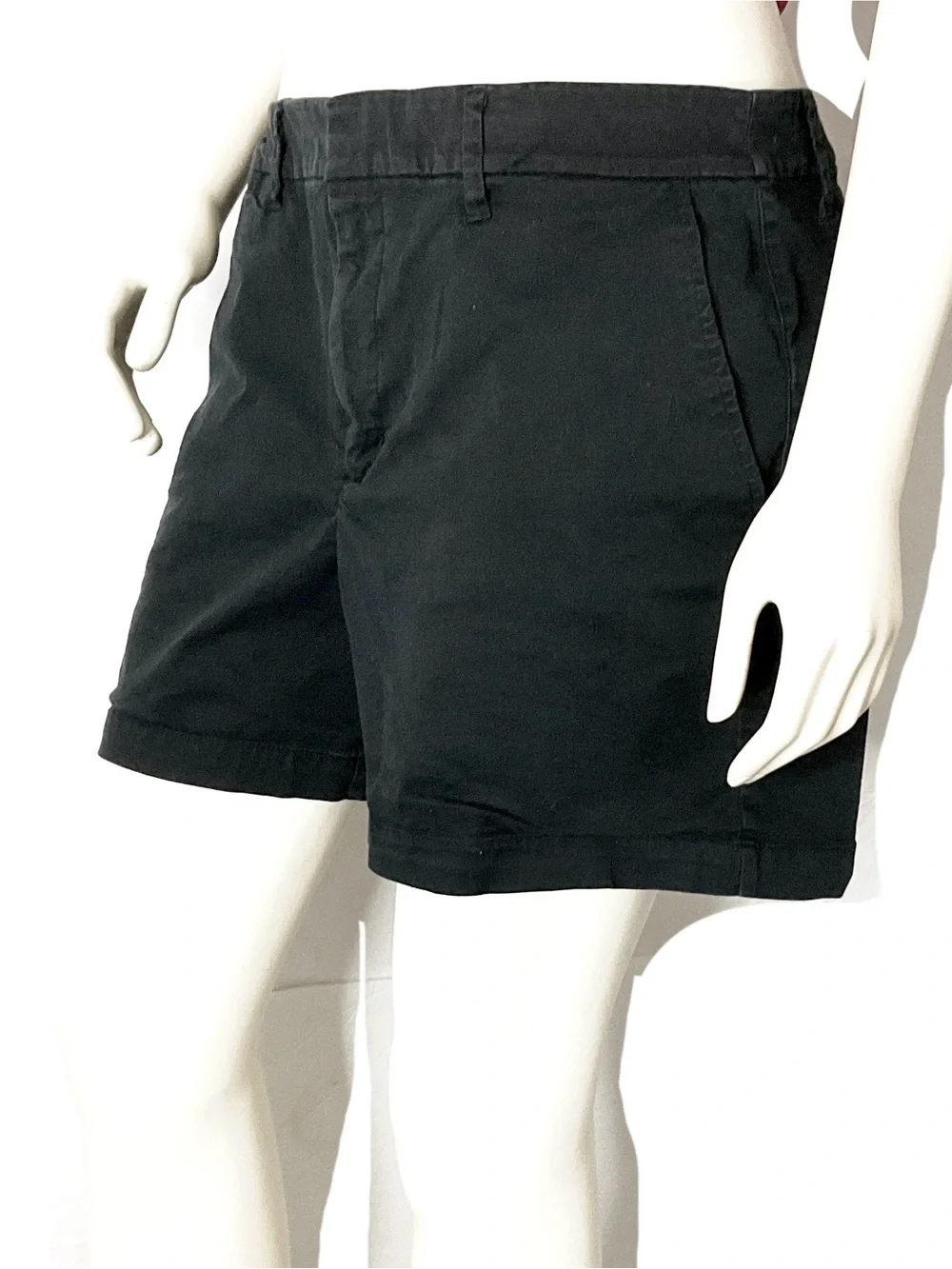 a new day Black Flat Front Casual Shorts Cotton